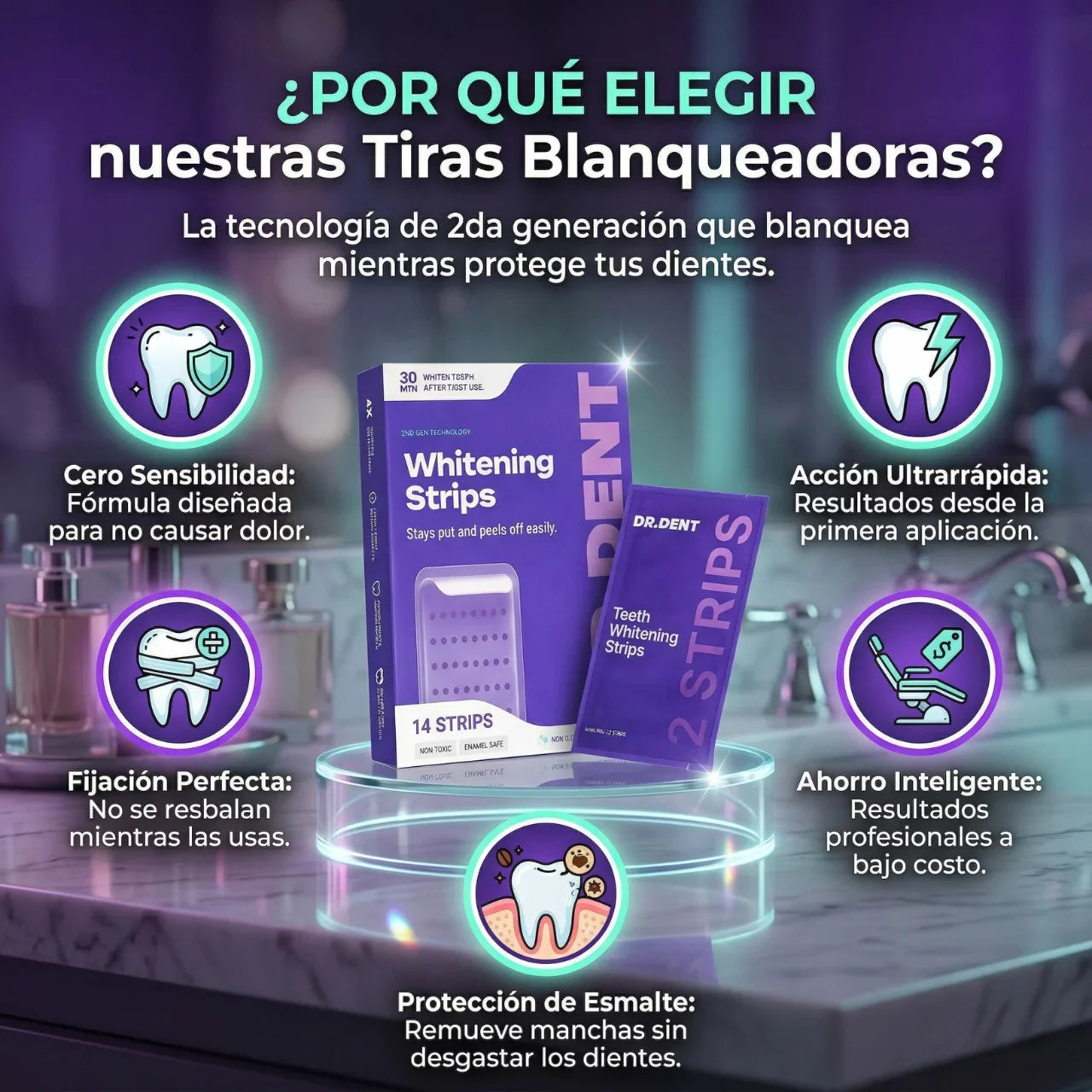 Tiras blanqueadoras dentales Dr.Dent